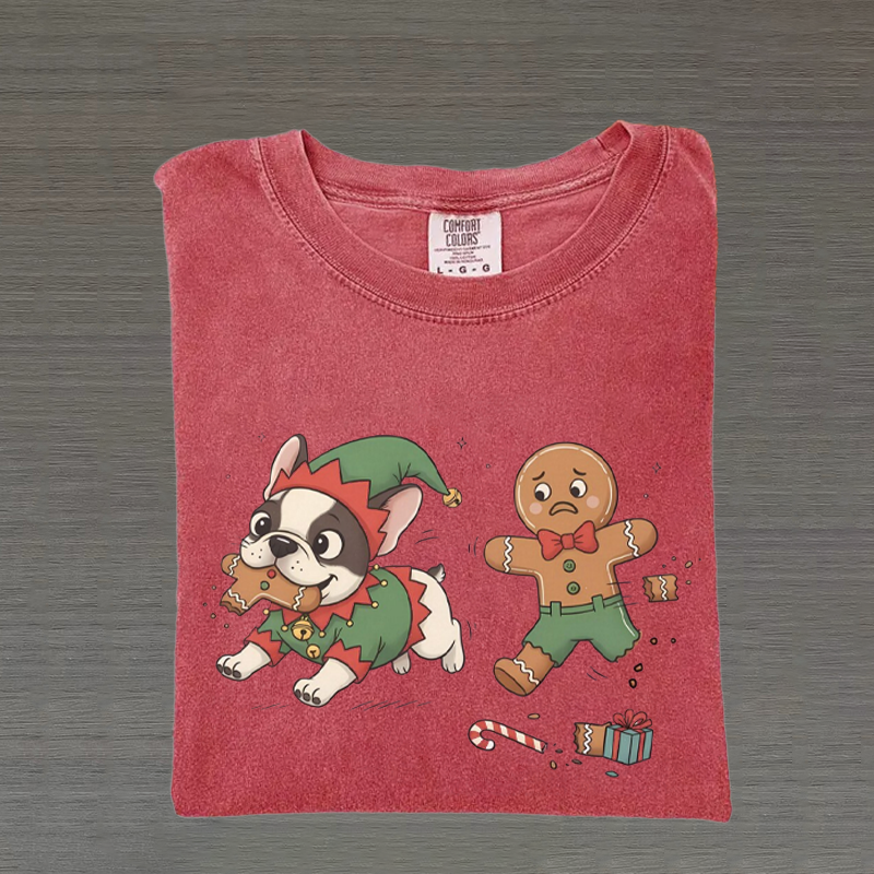 Christmas French Bulldog T-shirt