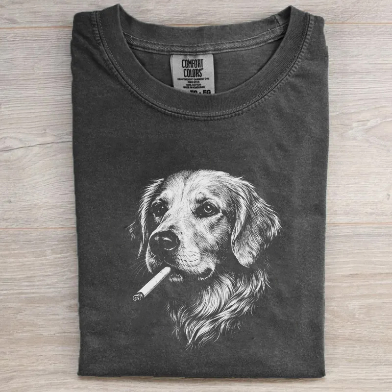 Golden Retriever Smoking Meme T-shirt