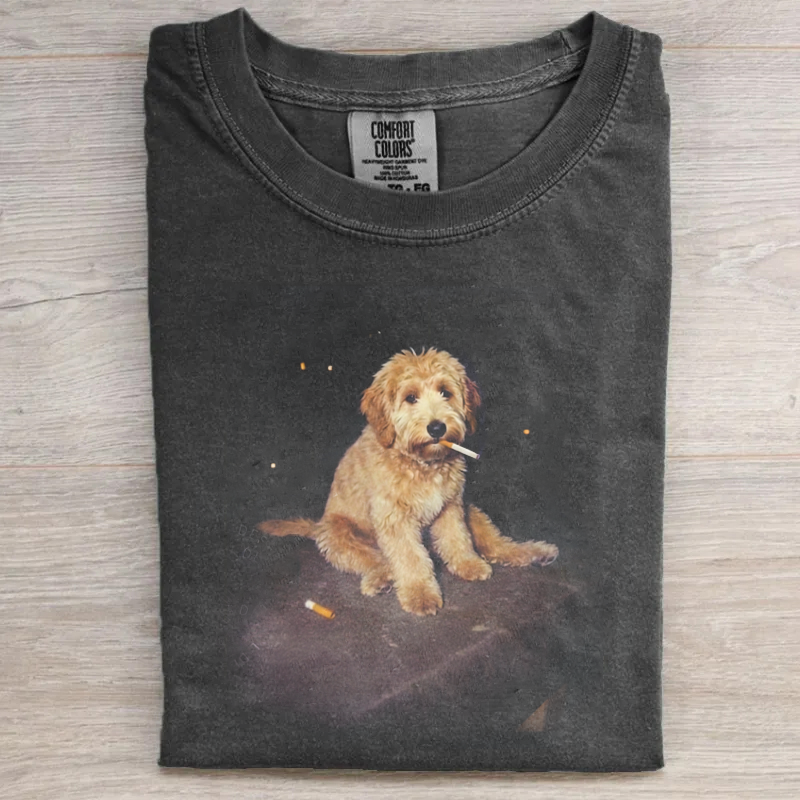 Funny Goldendoodle Smoking Meme T-shirt