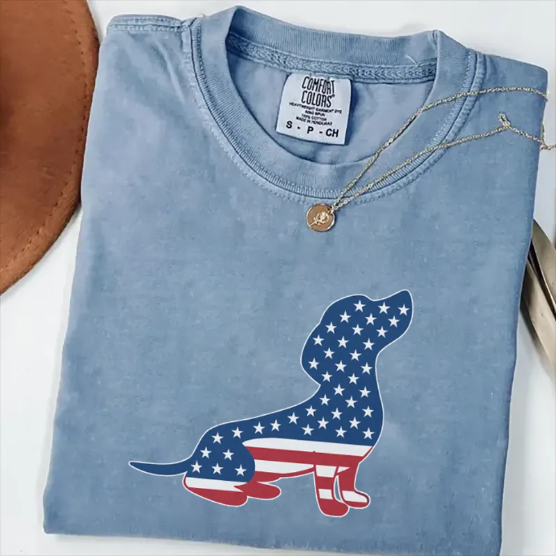 Dachshund 4th of July T-shirt