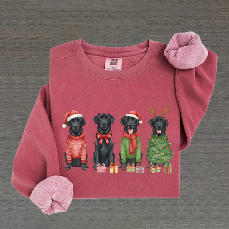 Christmas Black Labrador Sweatshirt