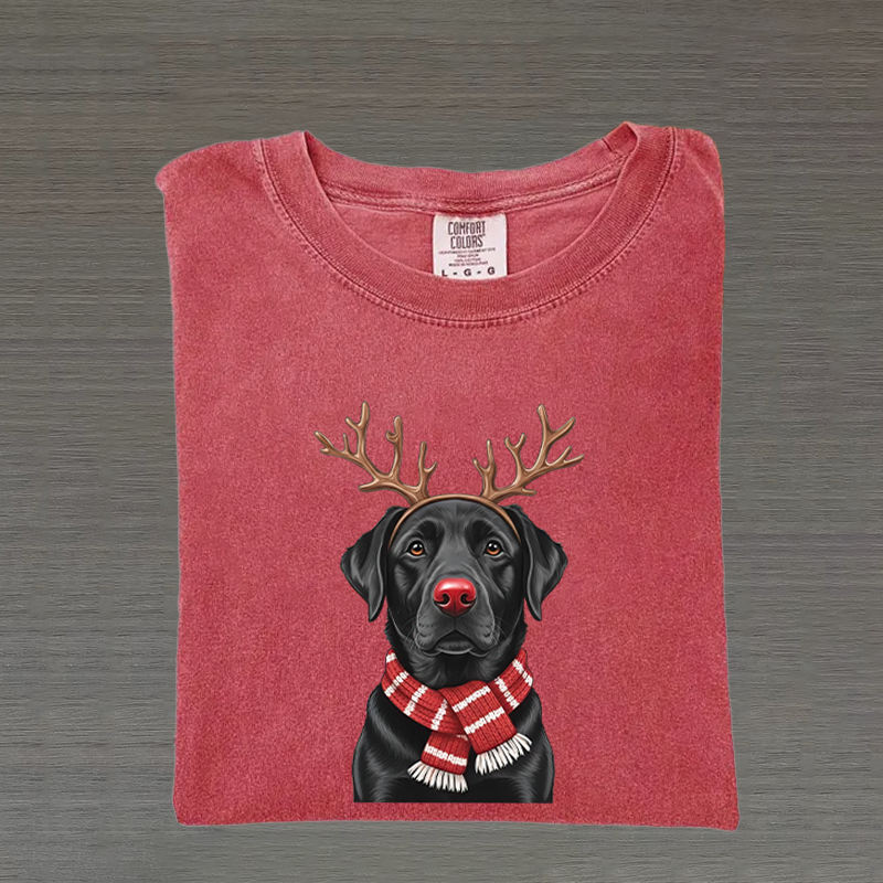 Christmas Black Labrador T-shirt