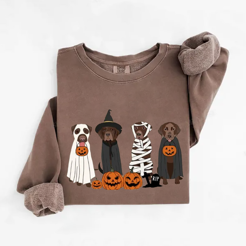 Brown Labrador Halloween Sweatshirt