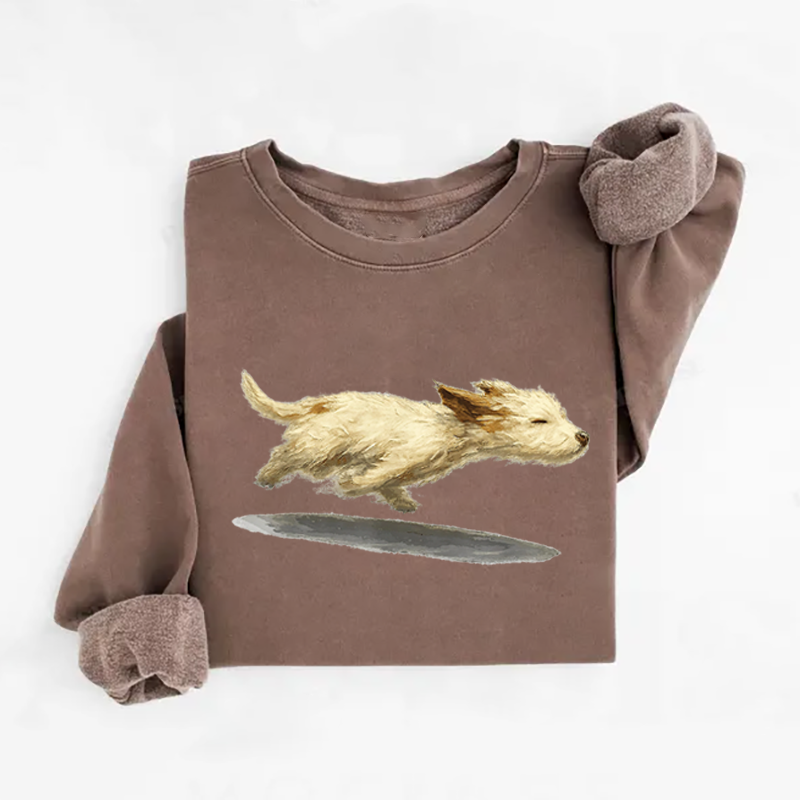 Cute Running Dog Sweatshirt