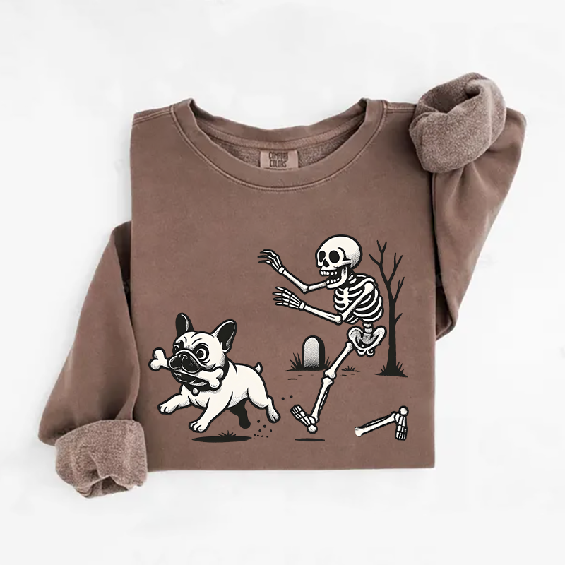 Comfort Colors Halloween French Bulldog Unisex Sweatshirt