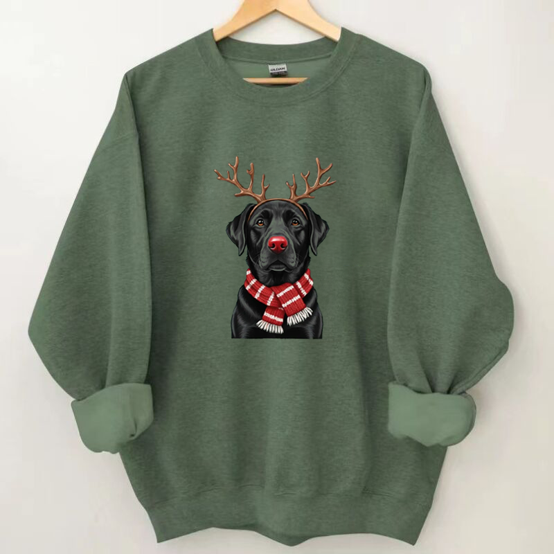 Christmas Black Labrador Sweatshirt