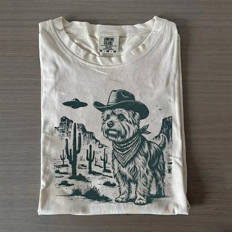 Vintage Yorkie UFO T-shirt