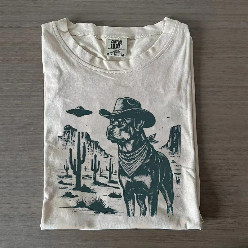 Vintage Rottweiler UFO T-shirt