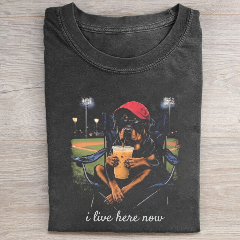 Rottweiler I live Here Now T-shirt