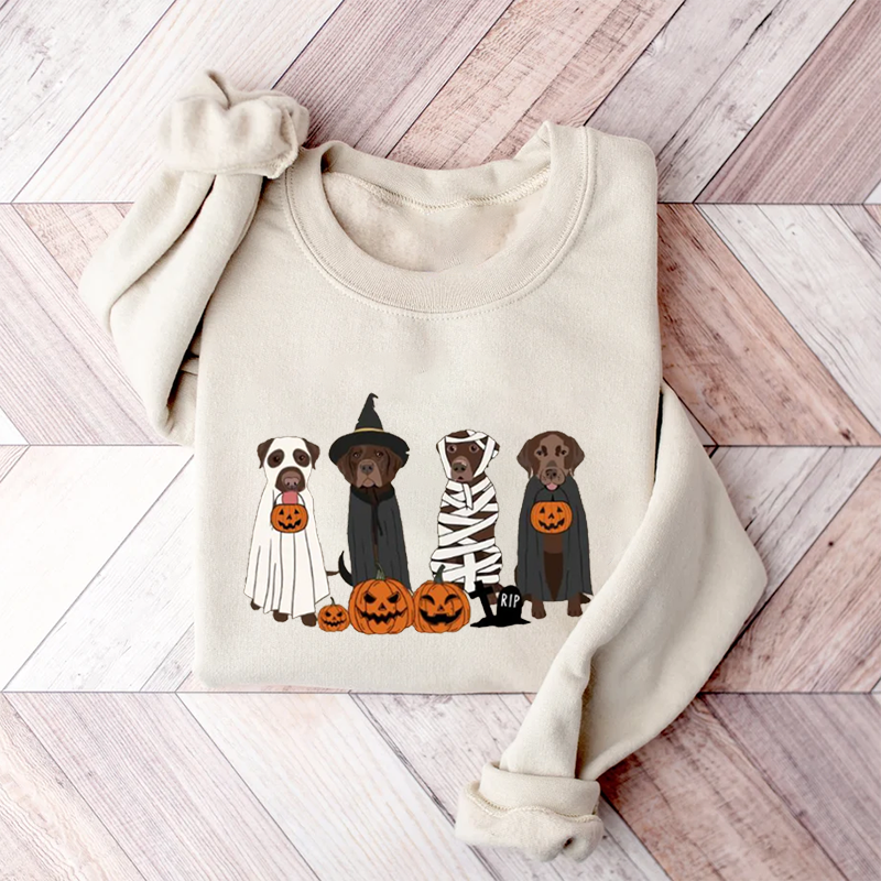 Brown Labrador Halloween Sweatshirt