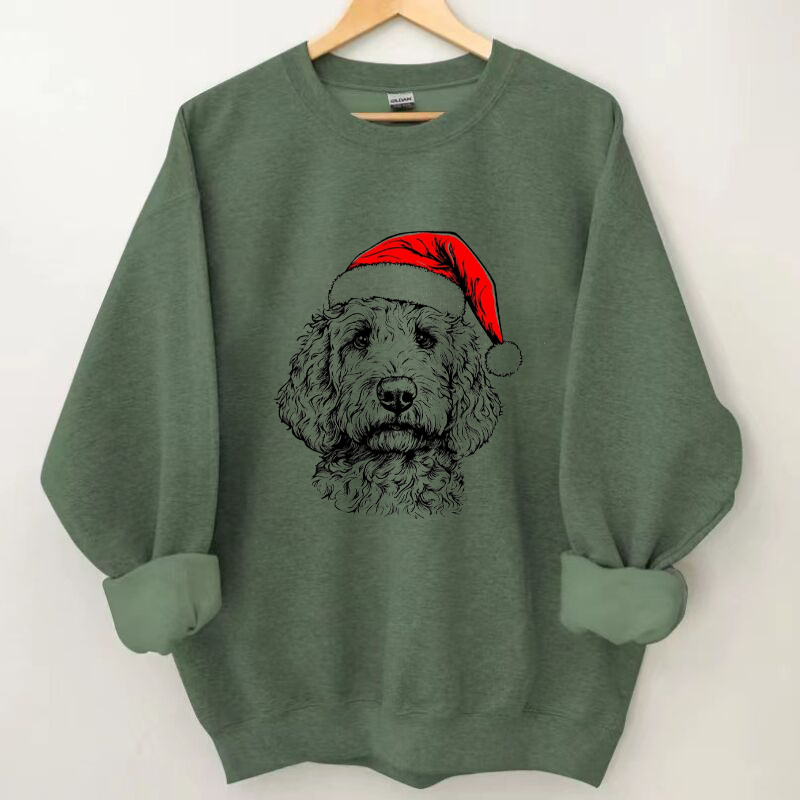 Goldendoodle Santa Christmas Sweatshirt