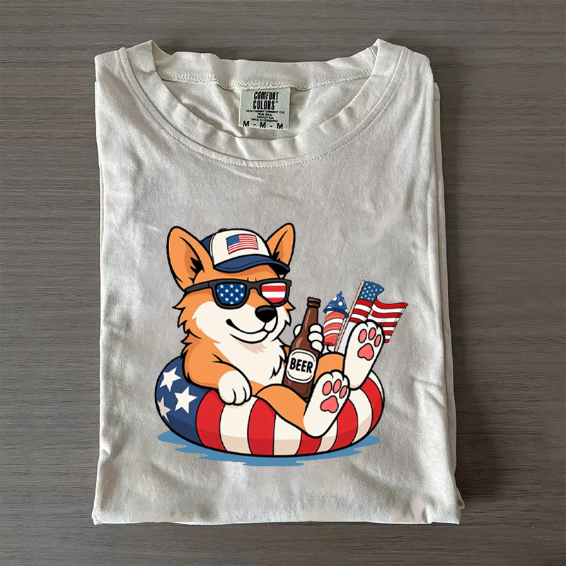 Corgi 4th Of July T-shirt