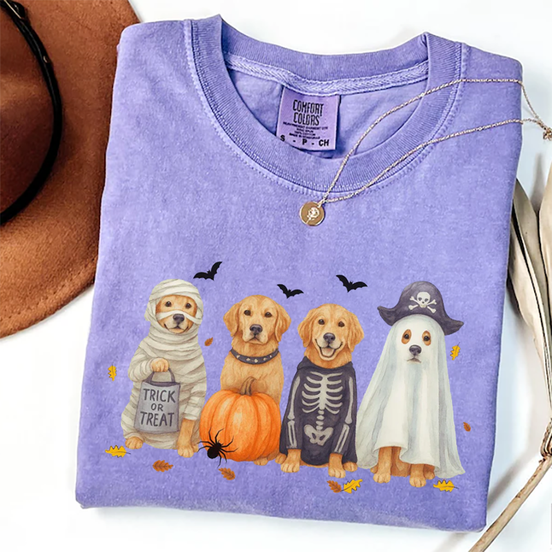 Halloween Golden Retriever T-shirt