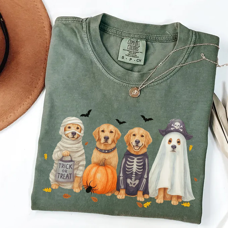Halloween Golden Retriever T-shirt