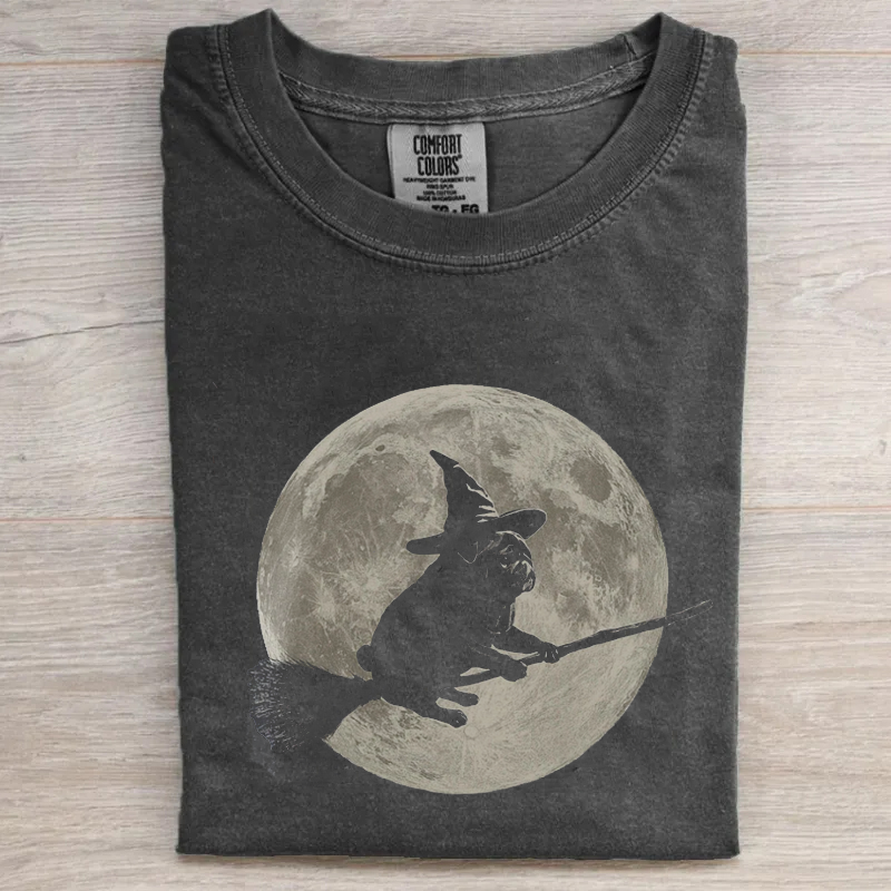 Halloween Pug Moon T-shirt