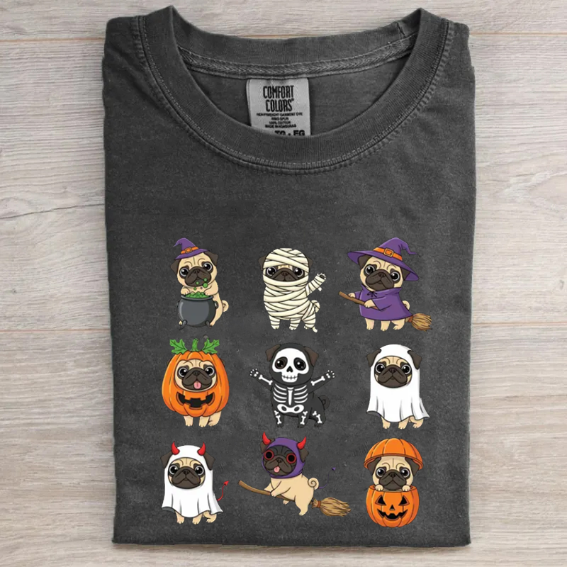 Cute Halloween Pug T-shirt