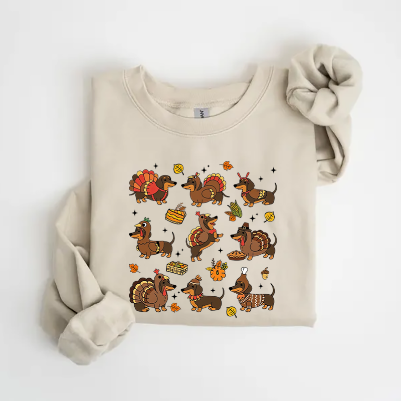 Comfort Colors Turkey Dachshund Sweatshirt