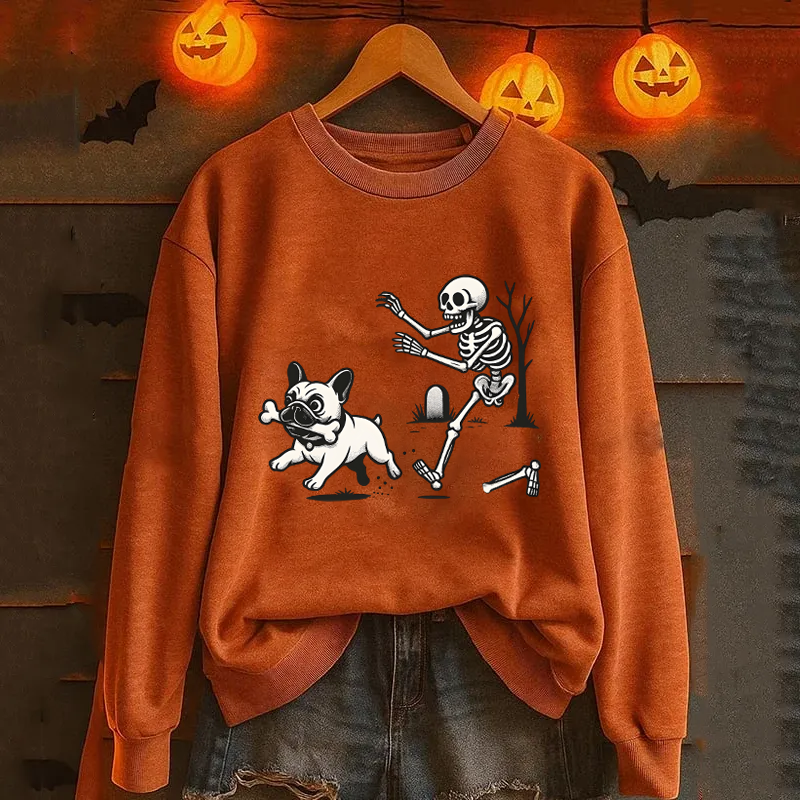 Comfort Colors Halloween French Bulldog Unisex Sweatshirt