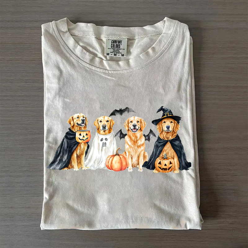 Comfort Colors Halloween Golden Retriever T-shirt