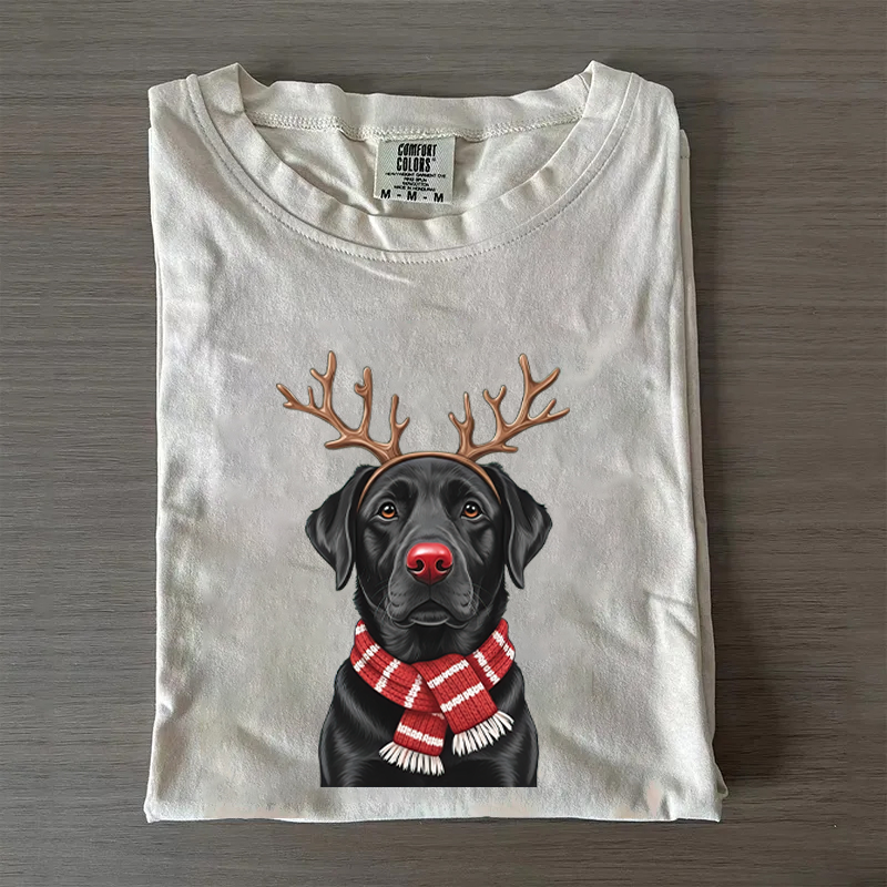 Christmas Black Labrador T-shirt