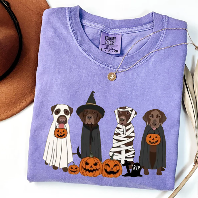Brown Labrador Halloween T-shirt