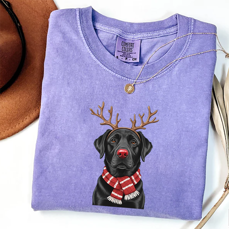 Christmas Black Labrador T-shirt
