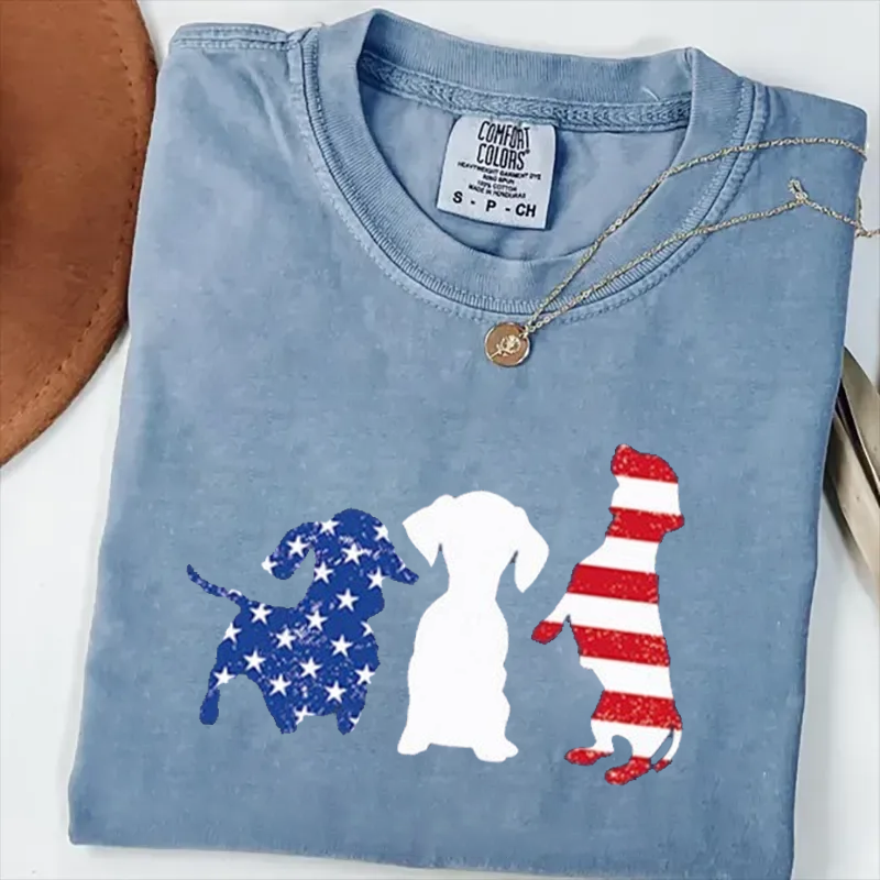 4th of July Dachshund T-shirt
