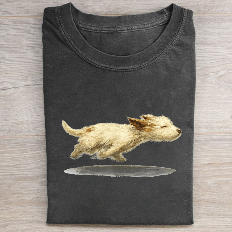 Cute Running Dog T-shirt