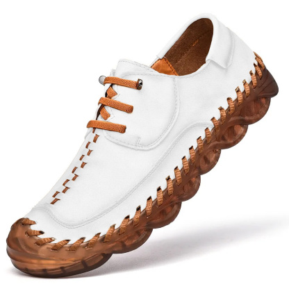 🔥Limited Time Offer 70% OFF🔥Men's Genuine Leather Rubber Sole Slip-On Orthopedic Shoes - Podiatrist Approved Style Recommended