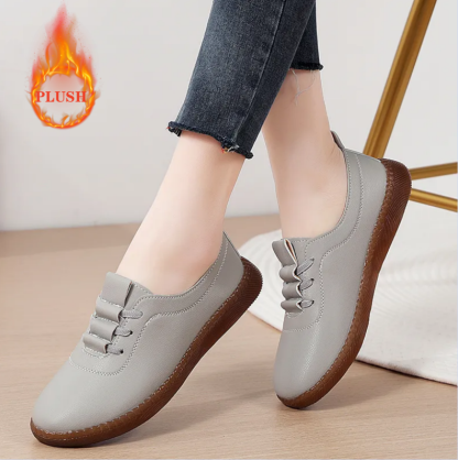 🚶‍♀️🥿50% OFF !!!✨Clearance!!✨Women's Daily Comfortable Non-slip Breathable Genuine Leather Slip-on Loafers - Proven Plantar Fasciitis, Foot and Heel Pain Relief