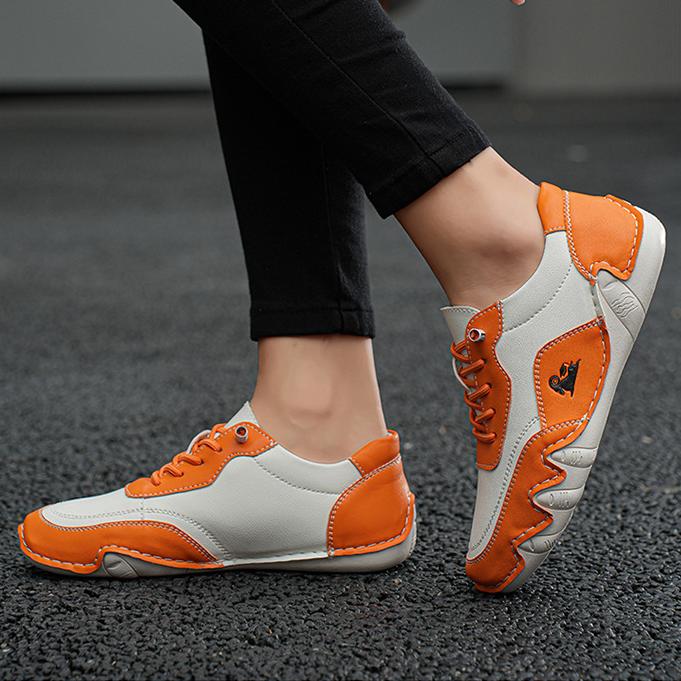 ⏰Promotion - 70% OFF🔥Womens Casual Leather Fashion Sneakers Handmade Ankle Chukka Boots Lightweight Slip-On Loafers Walking Driving Orthopedic Shoes - Proven Plantar Fasciitis, Foot and Heel Pain Relief