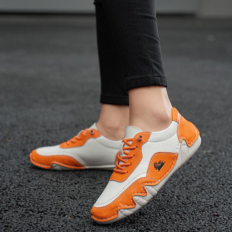 ⏰Promotion - 70% OFF🔥Womens Casual Leather Fashion Sneakers Handmade Ankle Chukka Boots Lightweight Slip-On Loafers Walking Driving Orthopedic Shoes - Proven Plantar Fasciitis, Foot and Heel Pain Relief