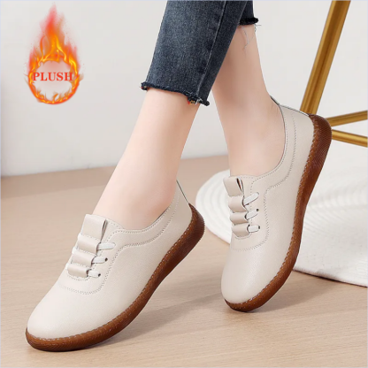 🚶‍♀️🥿50% OFF !!!✨Clearance!!✨Women's Daily Comfortable Non-slip Breathable Genuine Leather Slip-on Loafers - Proven Plantar Fasciitis, Foot and Heel Pain Relief