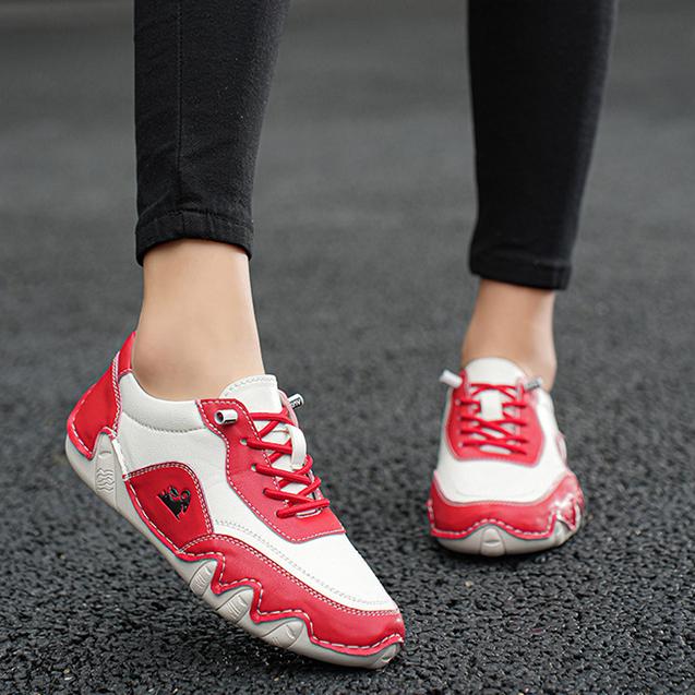 ⏰Promotion - 70% OFF🔥Womens Casual Leather Fashion Sneakers Handmade Ankle Chukka Boots Lightweight Slip-On Loafers Walking Driving Orthopedic Shoes - Proven Plantar Fasciitis, Foot and Heel Pain Relief