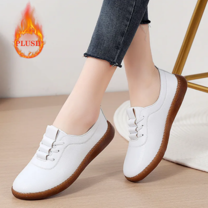 🚶‍♀️🥿50% OFF !!!✨Clearance!!✨Women's Daily Comfortable Non-slip Breathable Genuine Leather Slip-on Loafers - Proven Plantar Fasciitis, Foot and Heel Pain Relief