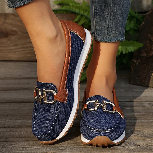 🔥Last Day Promotion 70% OFF - Women Comfortable Chain Decor Casual Orthopedic Walking Shoes - Proven Plantar Fasciitis, Foot and Heel Pain Relief