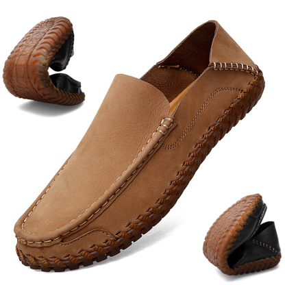 🔥Last Day 70% OFF ⏰Men's Genuine Leather  Comfortable Lightweight Non-Slip Orthopedic Shoes - Proven Plantar Fasciitis, Foot and Heel Pain Relief