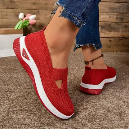 🔥Last Day Promotion 70% OFF⏰ Women's comfortable breathable knitted sneakers - Proven Plantar Fasciitis, Foot and Heel Pain Relief