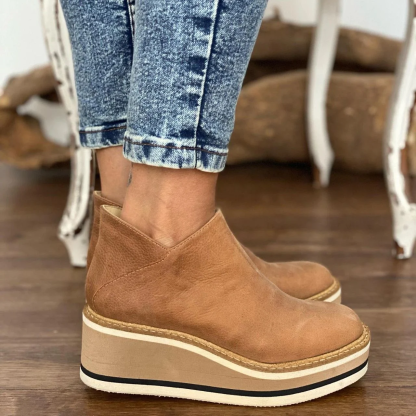 ⏰Promotion - 70% OFF🔥Womens Platform Wedge Ankle Orthopedic Boots - Proven Plantar Fasciitis, Foot and Heel Pain Relief