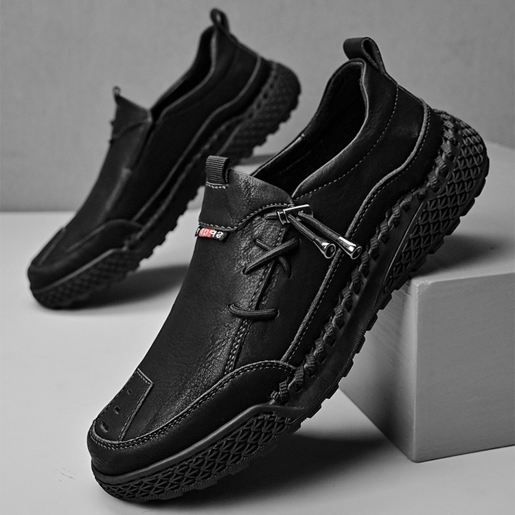 ⏰Promotion - 70% OFF🔥Men's Handmade Genuine Leather Glue-Free Slip-on Orthopedic Shoes - Proven Plantar Fasciitis, Foot and Heel Pain Relief