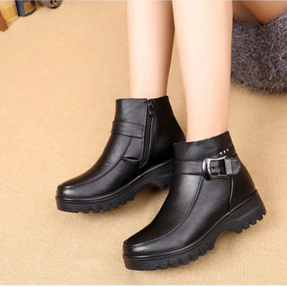 ⏰Promotion - 70% OFF🔥Orthopedic Women Ankle Boots Arch Support Warm Waterproof Genuine Leather Fashion- Proven Plantar Fasciitis, Foot and Heel Pain Relief