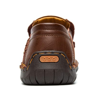 ⏰Hot Sale! 50% OFF 🔥 Men's Handmade Genuine Leather Slip-On Loafers - Experience Painless Walking