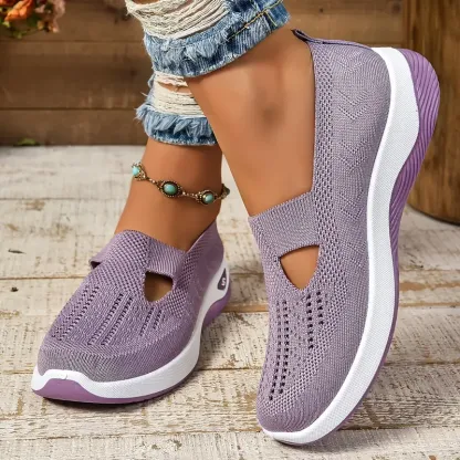 🔥Last Day Promotion 70% OFF⏰ Women's comfortable breathable knitted sneakers - Proven Plantar Fasciitis, Foot and Heel Pain Relief