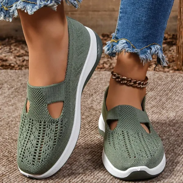 🔥Last Day Promotion 70% OFF⏰ Women's comfortable breathable knitted sneakers - Proven Plantar Fasciitis, Foot and Heel Pain Relief