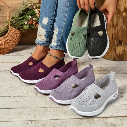 🔥Last Day Promotion 70% OFF⏰ Women's comfortable breathable knitted sneakers - Proven Plantar Fasciitis, Foot and Heel Pain Relief