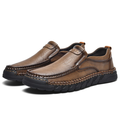 ⏰Last Day! 50% OFF 🔥Men's Handmade Leather Loafers with Arch Support & Wide Toe Box