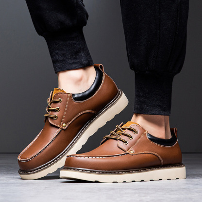 🔥Last Day 70% OFF ⏰Men's Genuine Leather Moccasin Business Boots Outdoor Casual Shoes