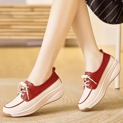 🎁Hot Sale 50% OFF⏳Women's Chic White Slip-On Loafers with Thick Sole - Proven Plantar Fasciitis, Foot and Heel Pain Relief
