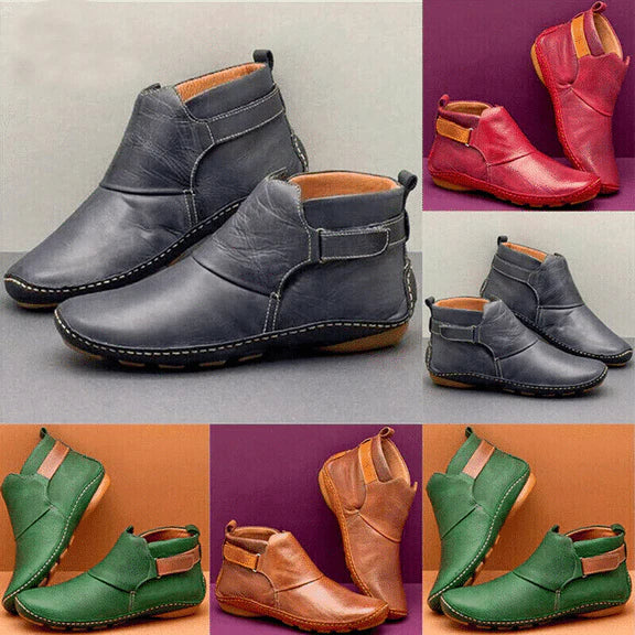 🔥Last Day Promotion 70% OFF⏰2025 Women's New Fashion Lightweight Casual Orthopedic Leather Boots - Proven Plantar Fasciitis, Foot and Heel Pain Relief