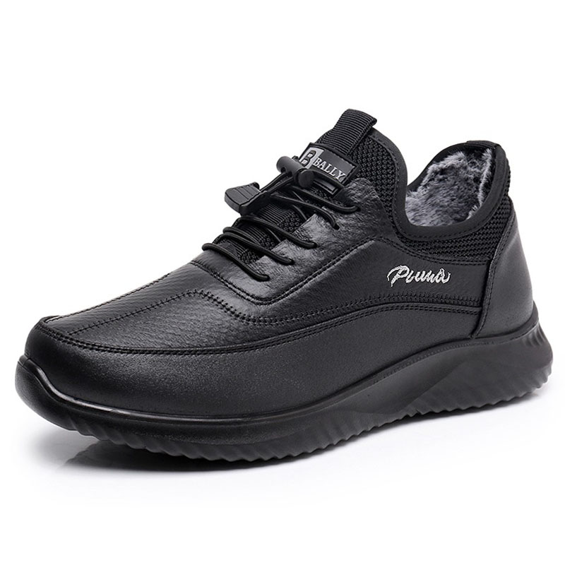 🔥On This Week Sale 70% OFF🔥 Men's Casual Warm Snow Boots, Ankle Height, Fabric Lining, Rubber Sole, Solid Color, Outdoor Footwear - Warm your feet